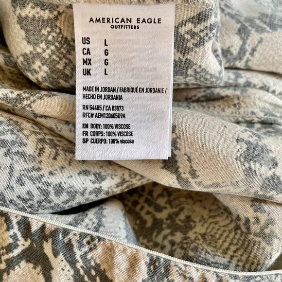 American Eagle Lightweight Snakeskin Midi Skirt, Size Large - Picture 6 of 9